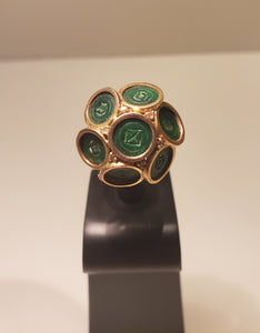 Pair of Jade Circles Earrings & Ring