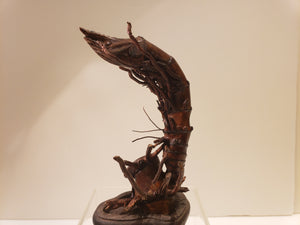 Qing dynasty bamboo statue shrimp & crab十九世紀天然竹