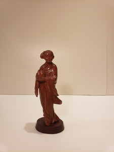 Antique fruit wood female statue黃揚木仕女