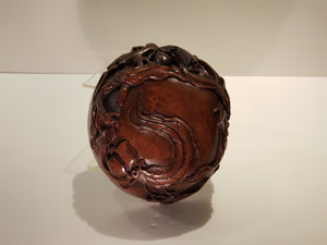 Qing dynasty bamboo peach shape brush washer