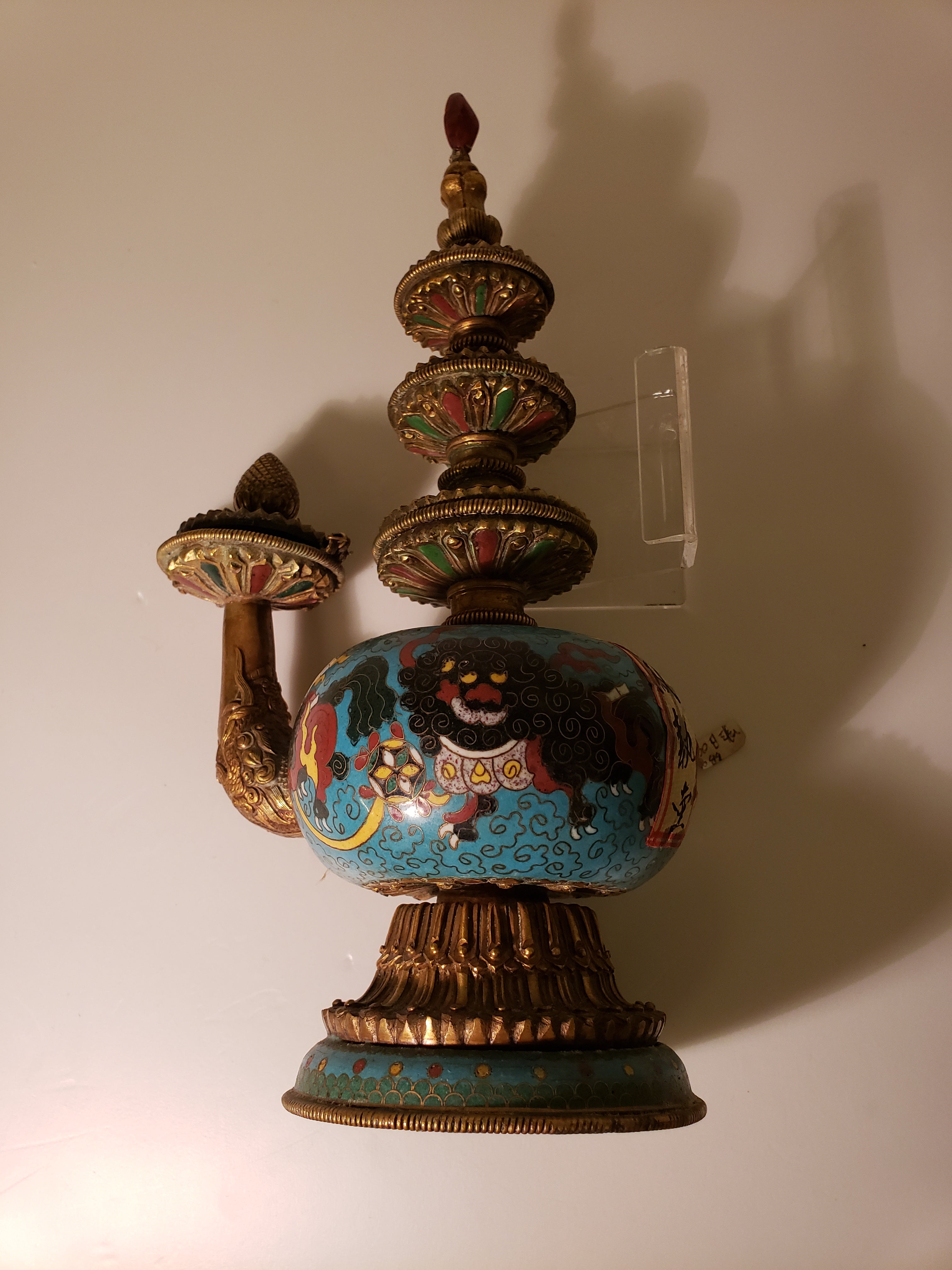 Antique Cloisonne  teapot 景泰藍執紋壺