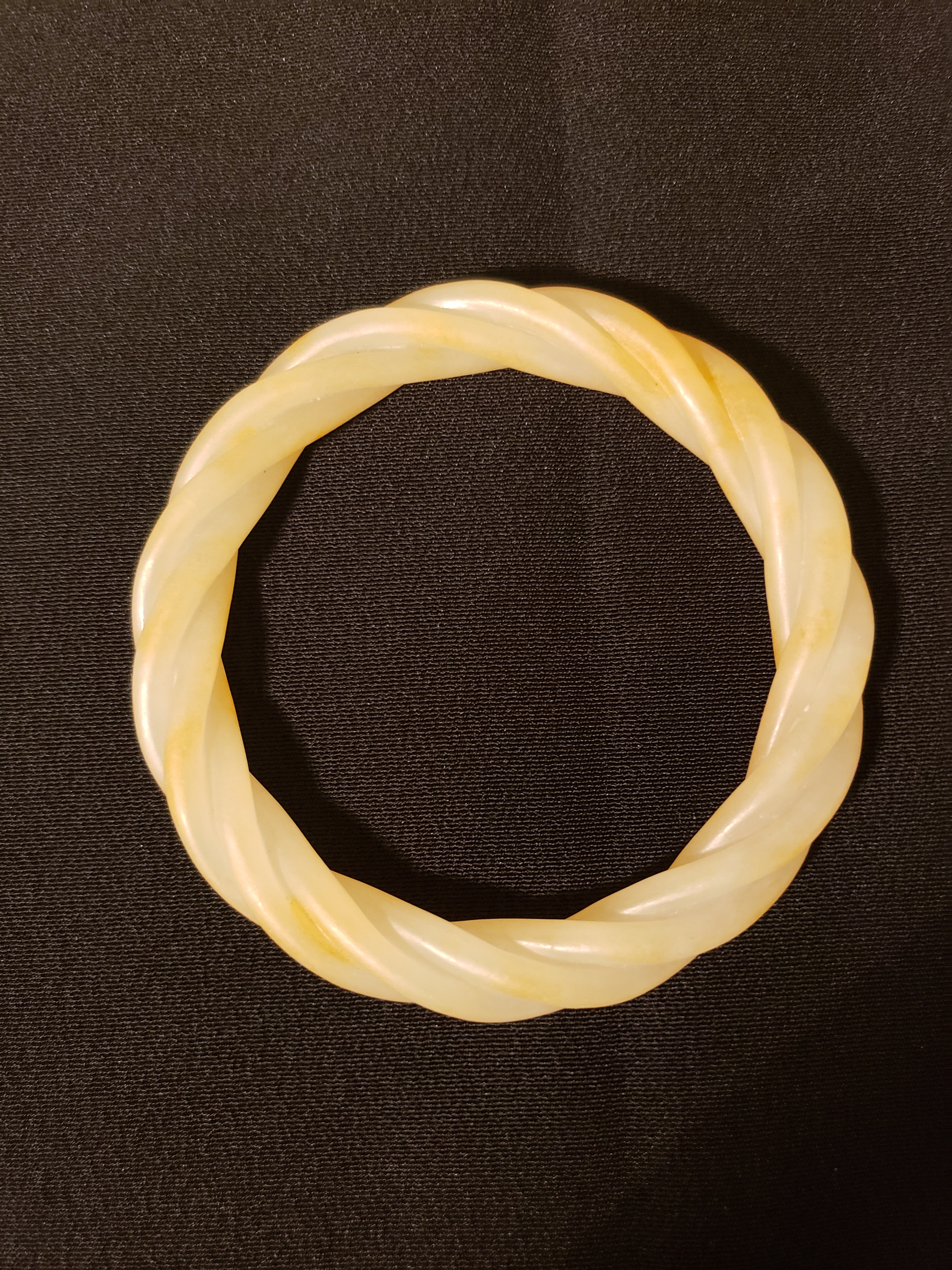 Ming dynasty white jade bangle 和田白玉手鐲(明代)